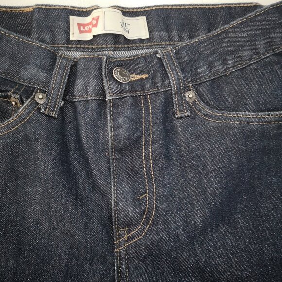 Levi's 511 Boys Size 16 Reg. Dark Wash Zipper & Button Closure Slim Blue Jeans - Picture 9 of 14